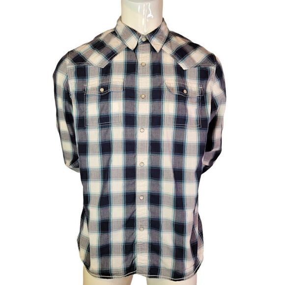 Urban Pipeline Men's Western Snap Pearl Button Shirt (Size L) - Picture 1 of 6